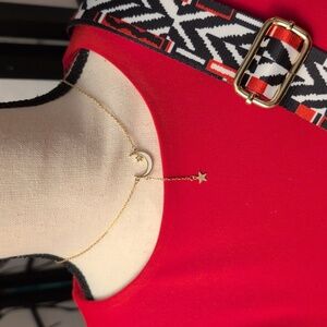 🌙 Crescent Moon and Shooting Star Necklace Stainless Steel